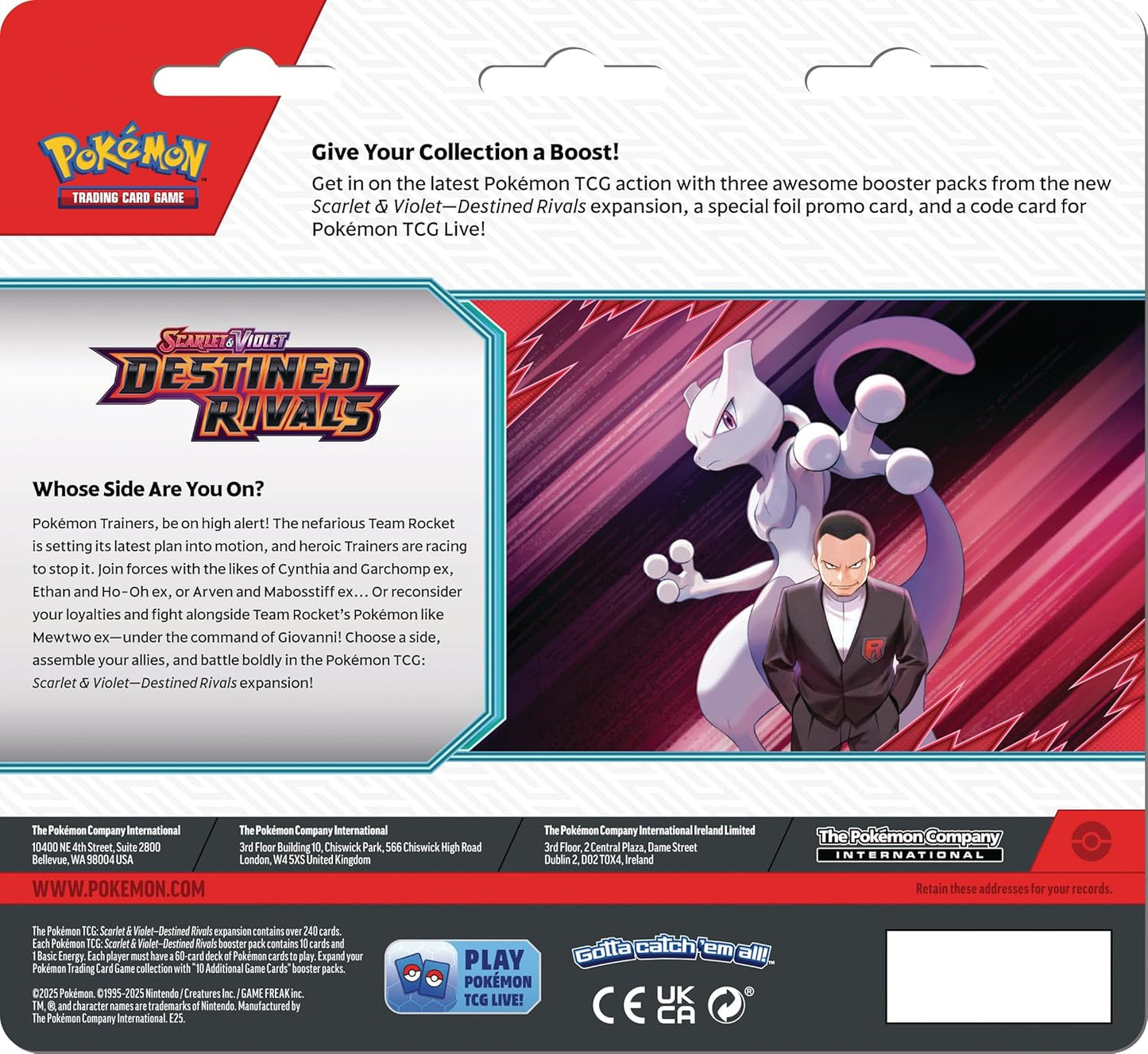Pokemon TCG Destined Rivals - 3 Pack Blister