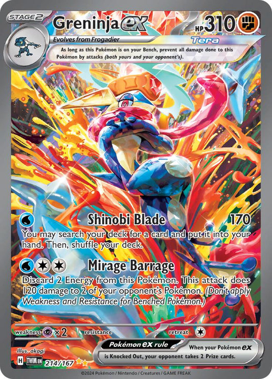 Greninja ex, carta suelta de Pokémon TCG