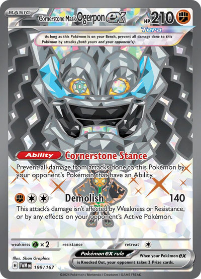 Cornerstone Mask Ogerpon ex - 199/167 [TWM - 199/167]