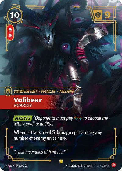 Volibear, Furious (Alternate Art) [OGN - 041a/298]