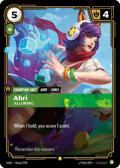 Ahri, Alluring (Alternate Art) [OGN - 066a/298]