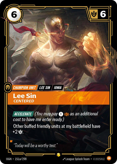 Lee Sin, Centered (Alternate Art) [OGN - 151a/298]
