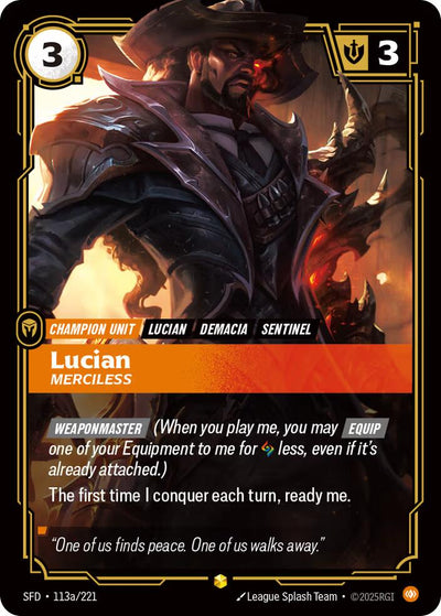 Lucian, Merciless (Alternate Art) [SFD - 113a/221]