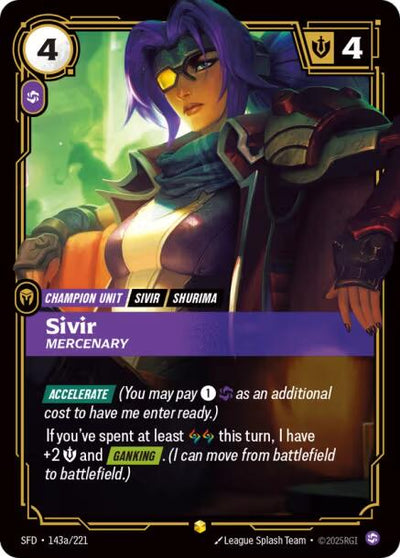 Sivir, Mercenary (Alternate Art) [SFD - 143a/221]