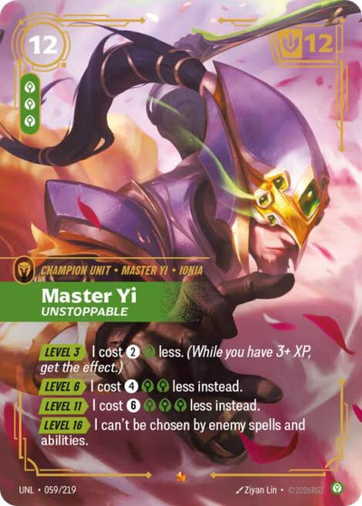 Master Yi, Unstoppable [UNL - 059/219]