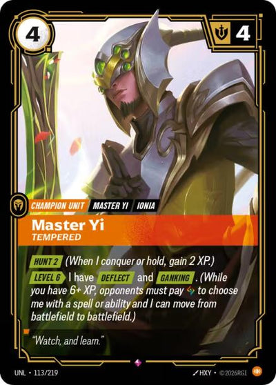 Master Yi, Tempered [UNL - 113/219]