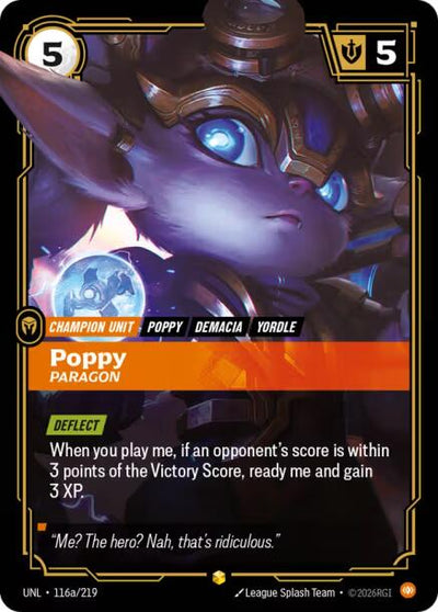 Poppy, Paragon (Alternate Art) [UNL - 116a/219]