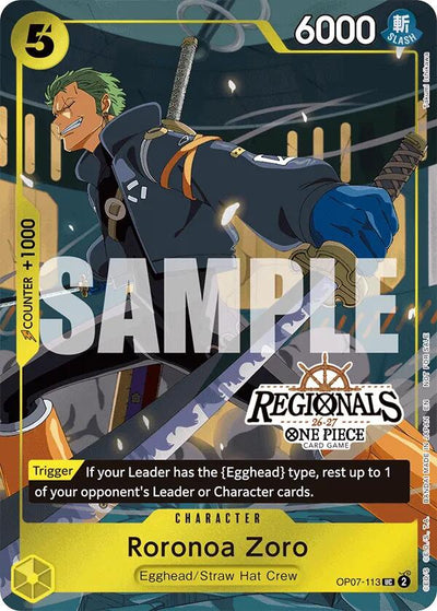 Roronoa Zoro (113) (Regional Participation Pack 2026 Vol.1) [OP-PR - OP07-113]