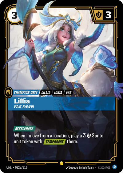Lillia, Fae Fawn (Alternate Art) [UNL - 082a/219]