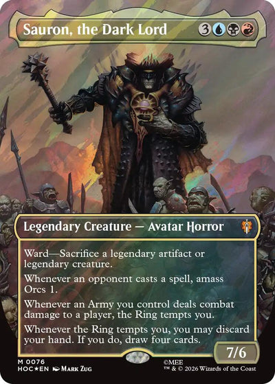 Sauron, the Dark Lord (Borderless) (Surge Foil) [HOC - 76]