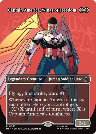 Captain America, Wings of Freedom (Borderless) [MSH - 353]