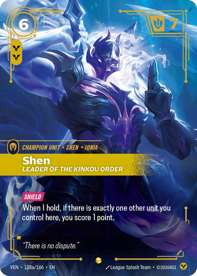 Shen, Leader of the Kinkou Order (Alternate Art) [VEN - 138a/166]