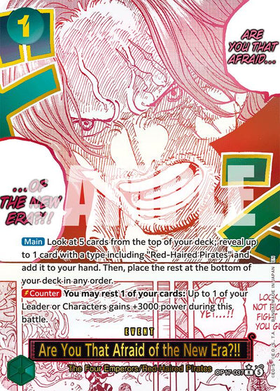 Are You That Afraid of the New Era?! (Alternate Art) [OP17 - OP17-037]