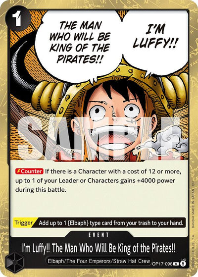 I'm Luffy!! The Man Who Will Be King of the Pirates!! [OP17 - OP17-096]