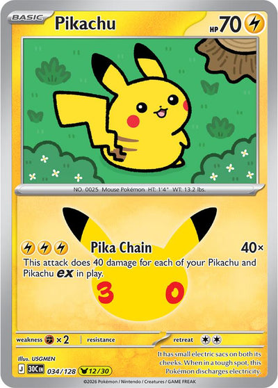 Pikachu - 034/128 [30C - 034/128]