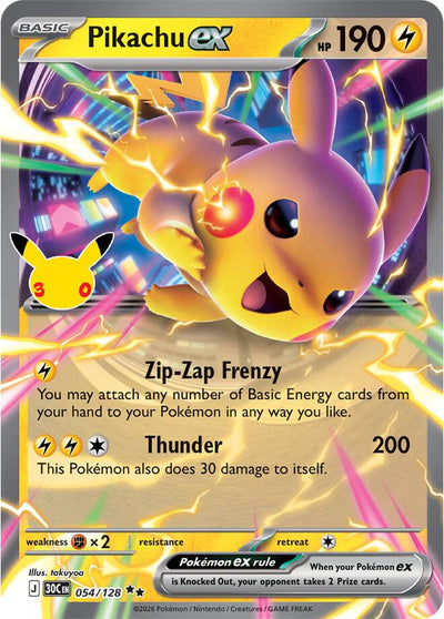 Pikachu ex - 054/128 [30C - 054/128]