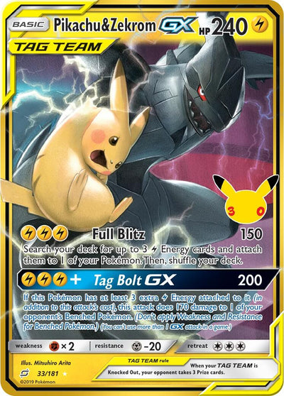 Pikachu & Zekrom GX [30C - 33/181]