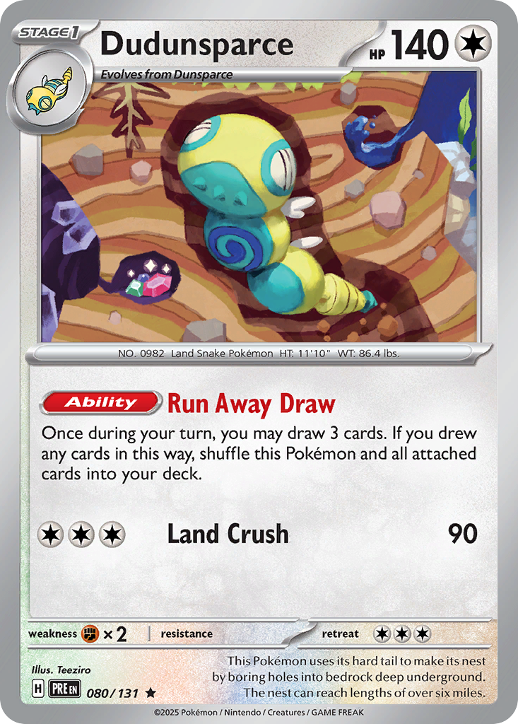 Dudunsparce Prismatic Evolutions