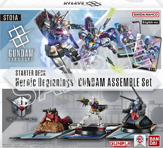 Gundam TCG - Starter Deck 01 (ST01A) con Gunpla Miniature