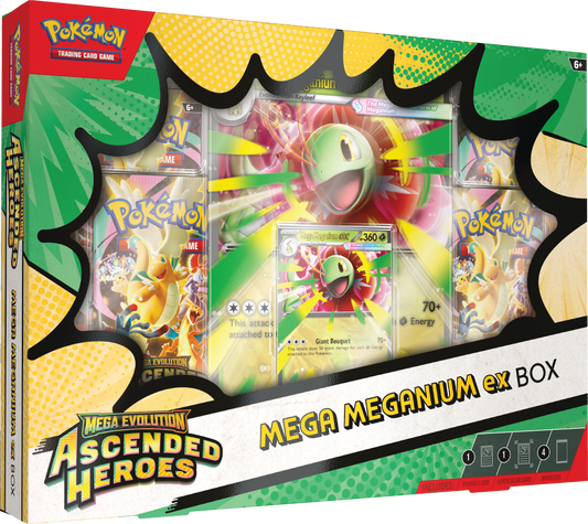 Pokemon TCG Mega Evolution Ascended Heroes Mega Meganium ex Box - Lofty TCG Monterrey