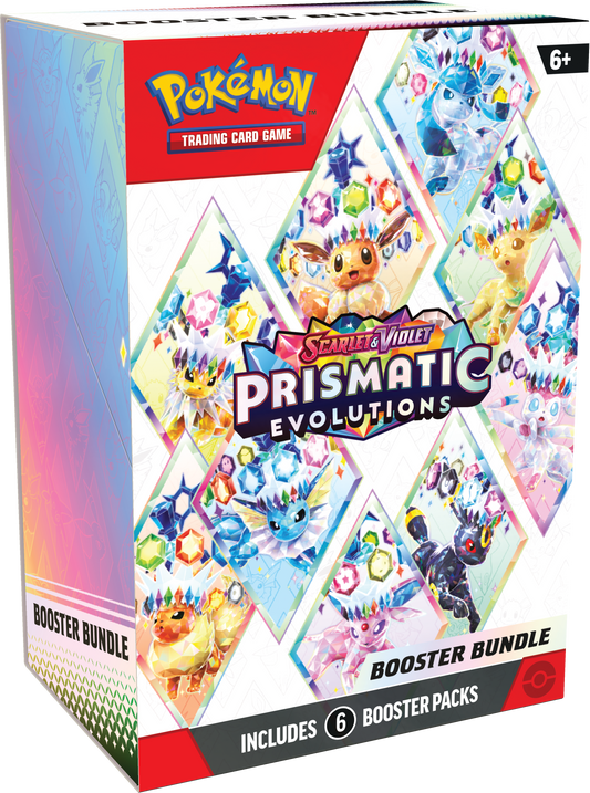 Pokemon TCG Scarlet Violet Prismatic Evolutions Booster Bundle 6 packs Eeveelutions - Lofty TCG Monterrey