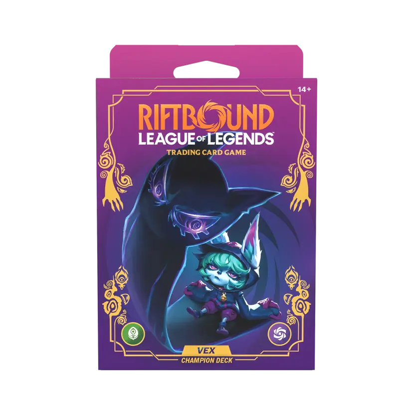 Riftbound TCG Set 3 Unleashed Champion Deck Display Vex - 4 mazos preconstruidos League of Legends - Lofty TCG Monterrey