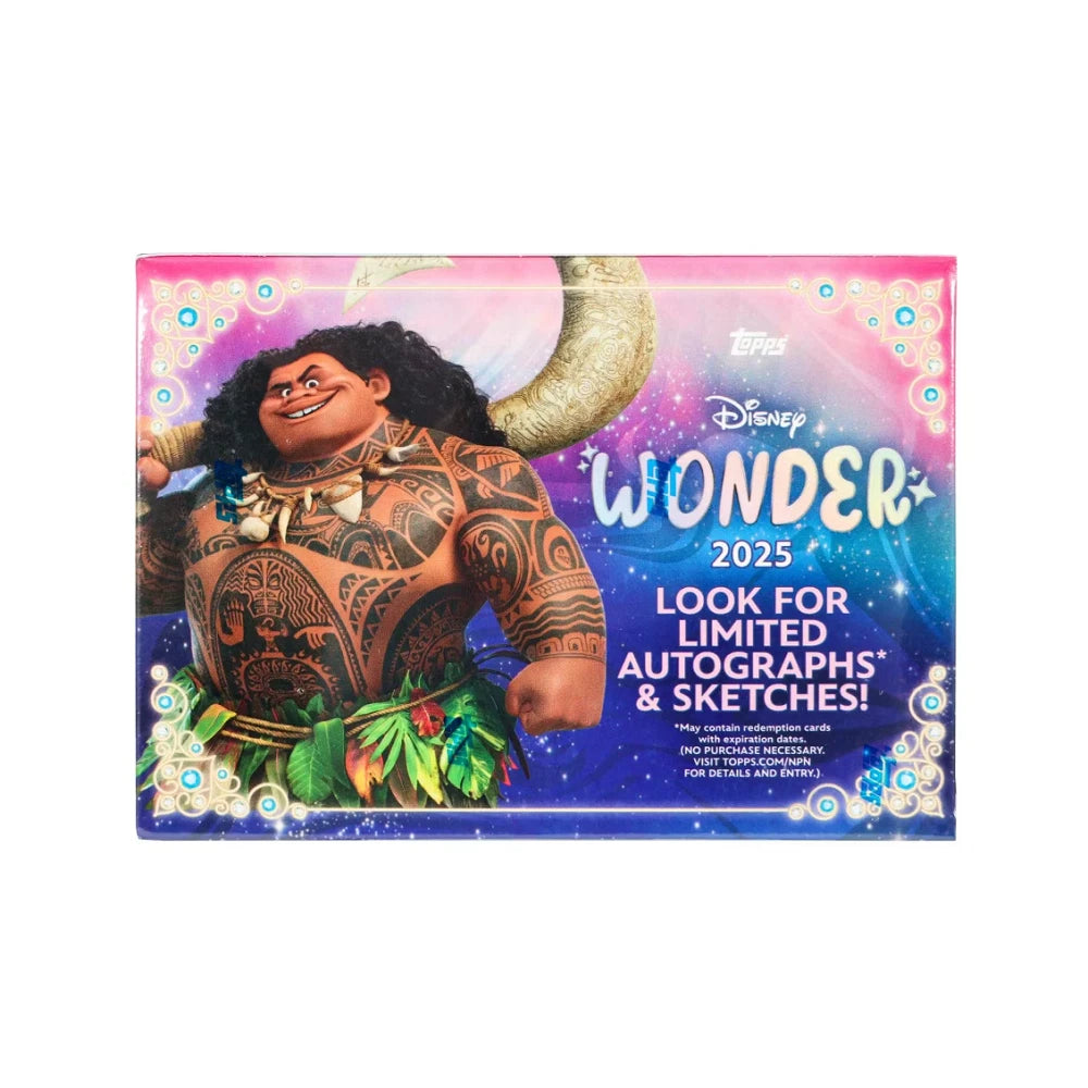 Topps Disney Wonder 2025 Blaster Box - Incluye Carta Diamante Paralela Exclusiva