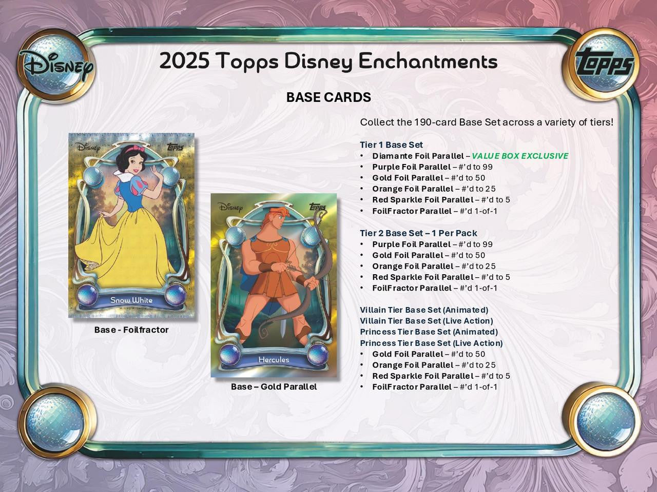 Topps Disney Wonder 2025 Blaster Box - Incluye Carta Diamante Paralela Exclusiva contenido