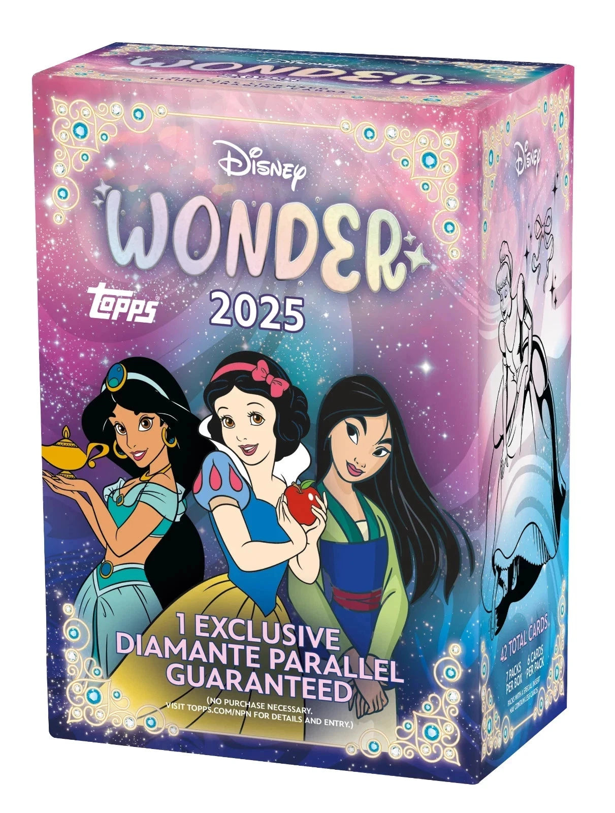 Topps Disney Wonder 2025 Blaster Box - Incluye Carta Diamante Paralela Exclusiva