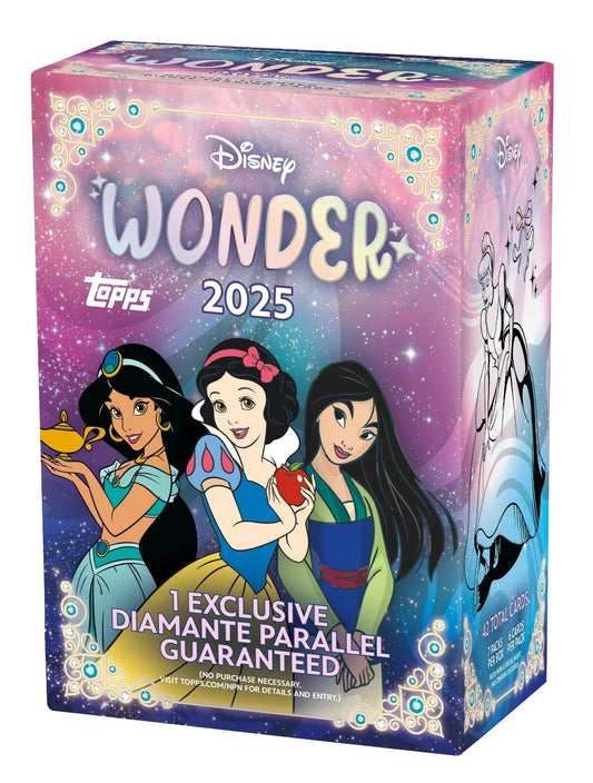 Topps Disney Wonder 2025 Blaster Box - Incluye Carta Diamante Paralela Exclusiva