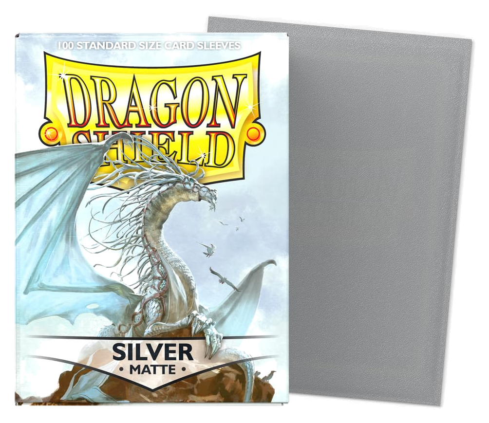 Dragon Shield Sleeves: Standard Matte - Silver (100 ct.)