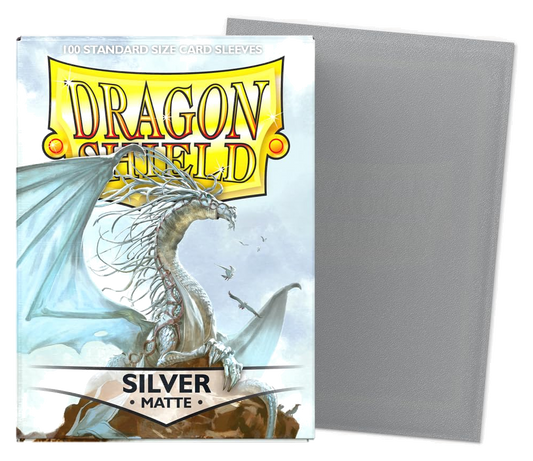 Dragon Shield Sleeves: Standard Matte - Silver (100 ct.)