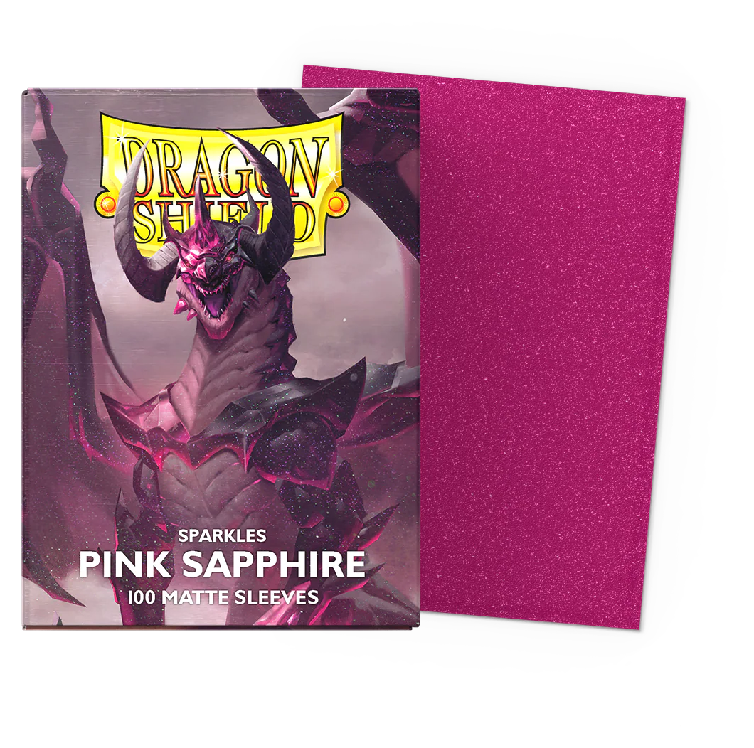 Dragon Shield Sleeves: Standard Matte Sparkles - Pink Sapphire (100 ct.)