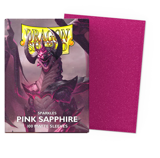 Dragon Shield Sleeves: Standard Matte Sparkles - Pink Sapphire (100 ct.)