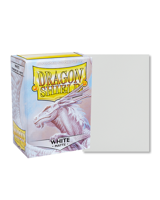 Dragon Shield Sleeves: Standard Matte - White (100 ct.)