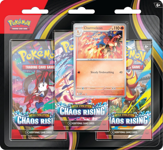 Pokemon TCG: Mega Evolution Chaos Rising - 3-Pack Booster Blister