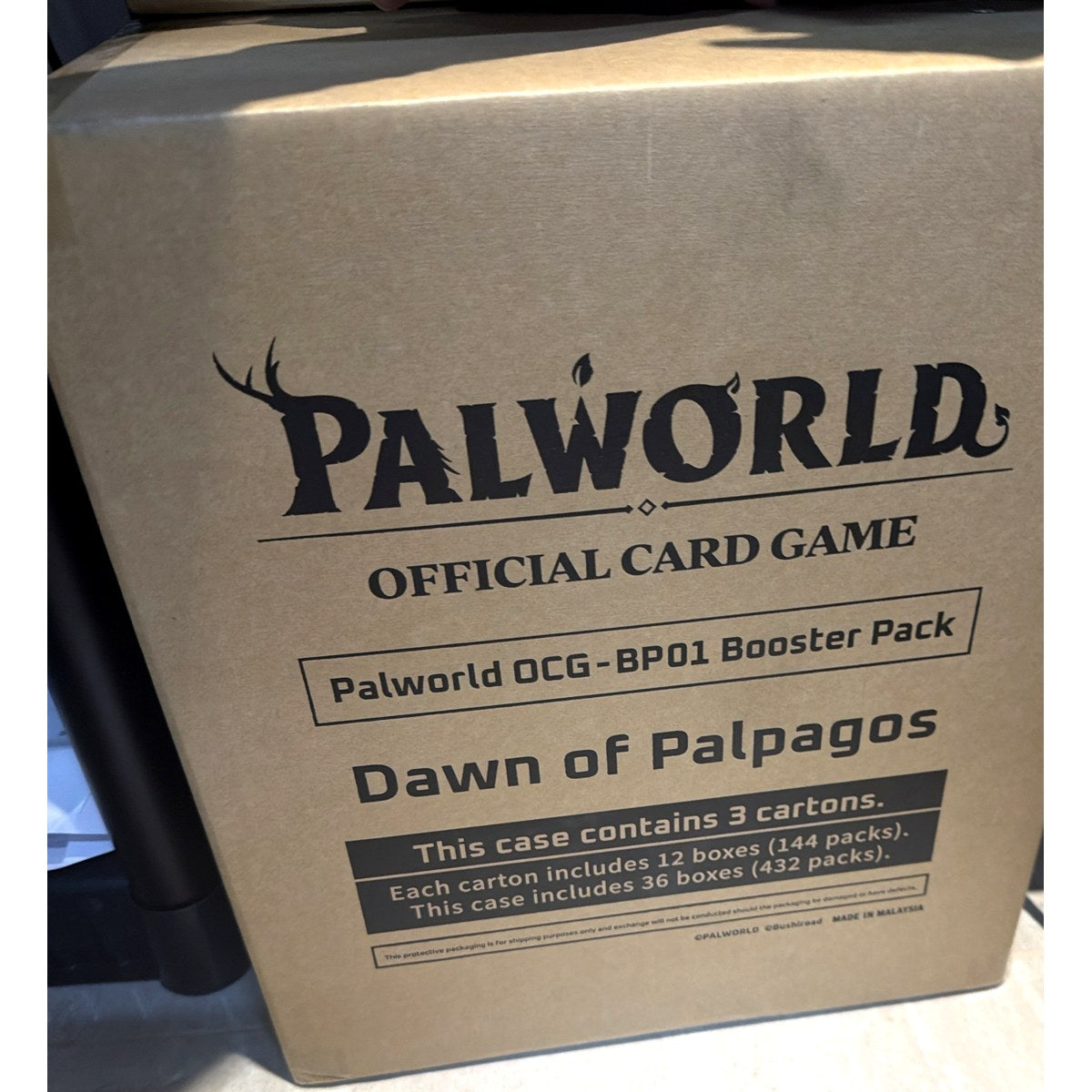Palworld OCG BP01 Dawn of Palpagos master case 1st Edition, 3 cartones, 36 cajas